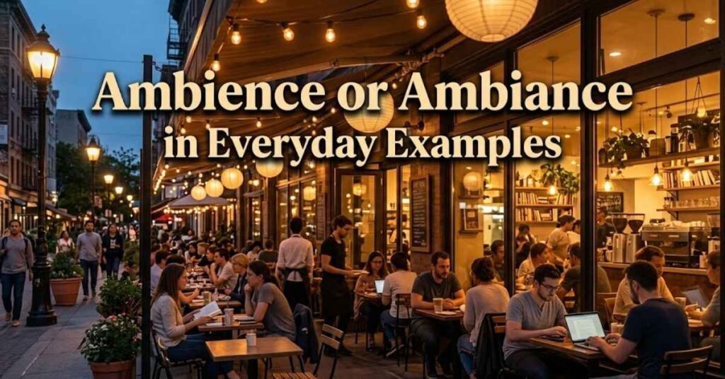 Ambience or Ambiance in Everyday Examples