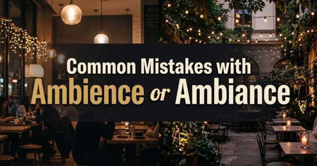 Common Mistakes with Ambience or Ambiance