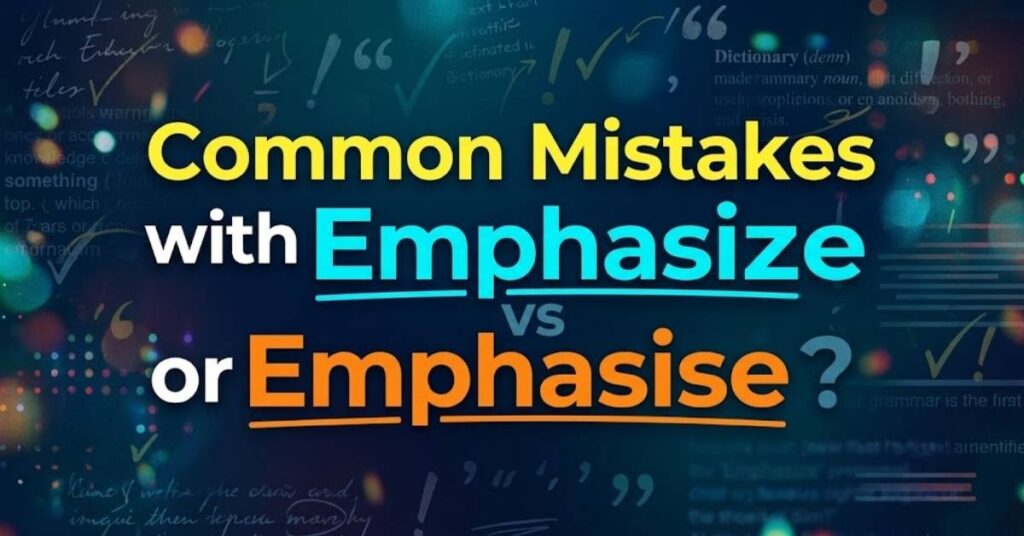 Common Mistakes with Emphasize or Emphasise