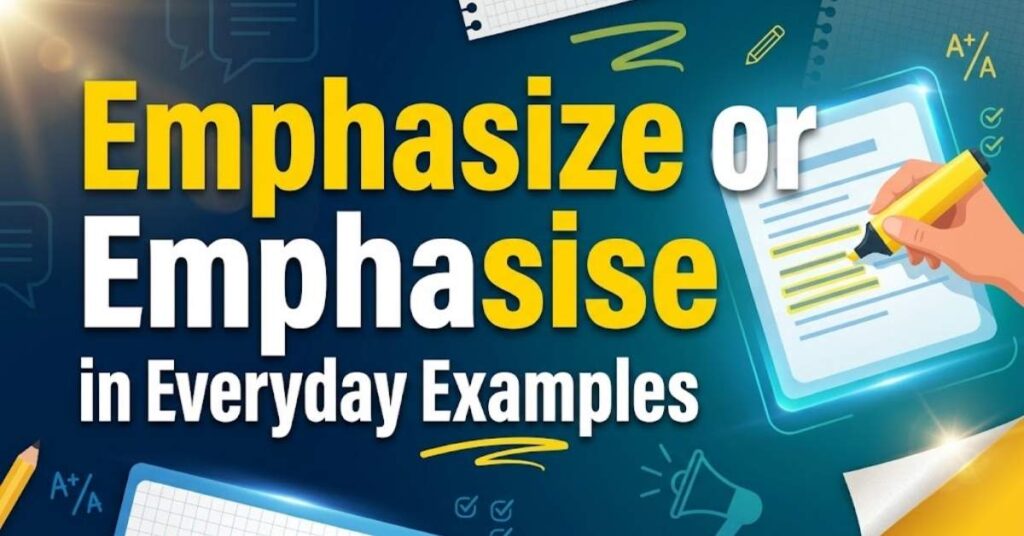 Emphasize or Emphasise in Everyday Examples
