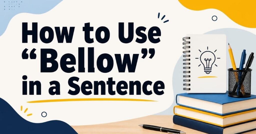 How to Use “Bellow” in a Sentence