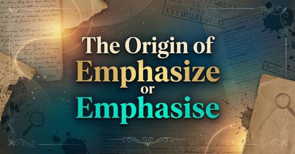 The Origin of Emphasize or Emphasise
