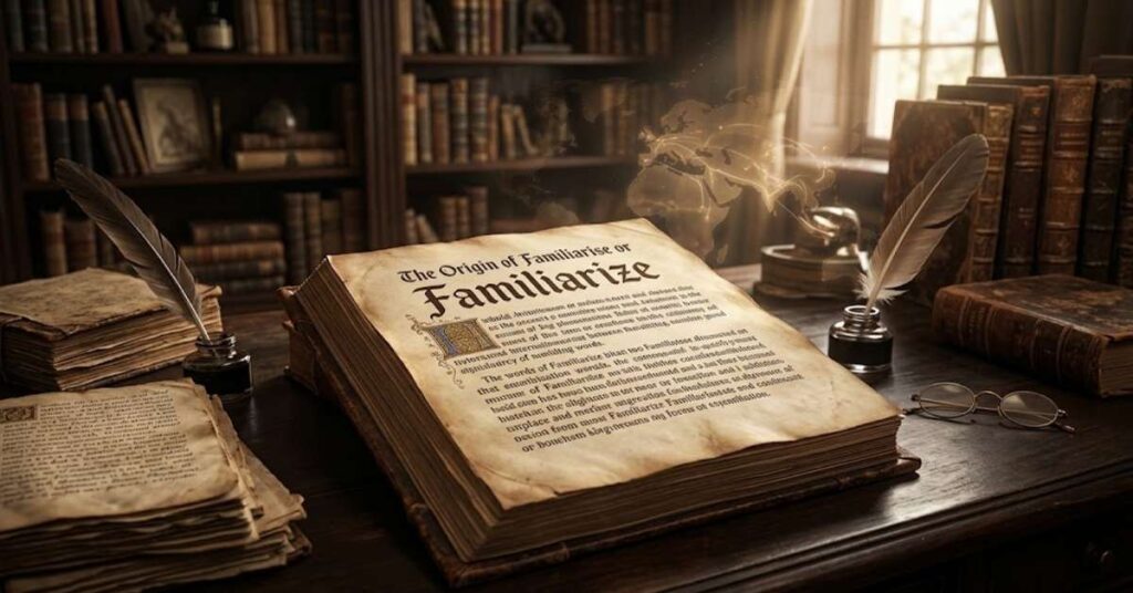 The Origin of Familiarise or Familiarize