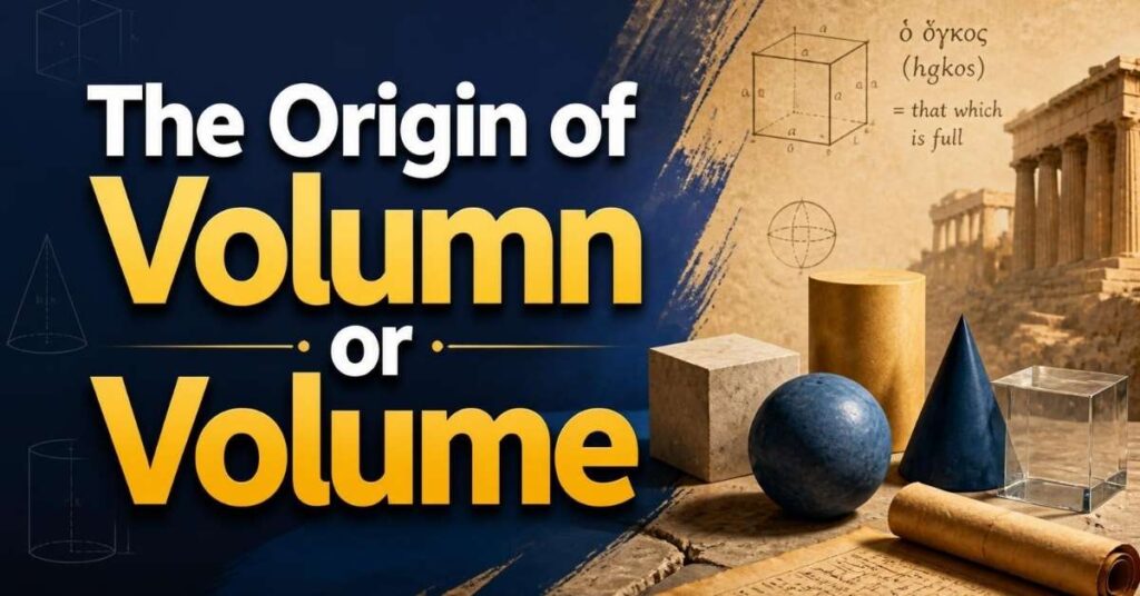 The Origin of Volumn or Volume