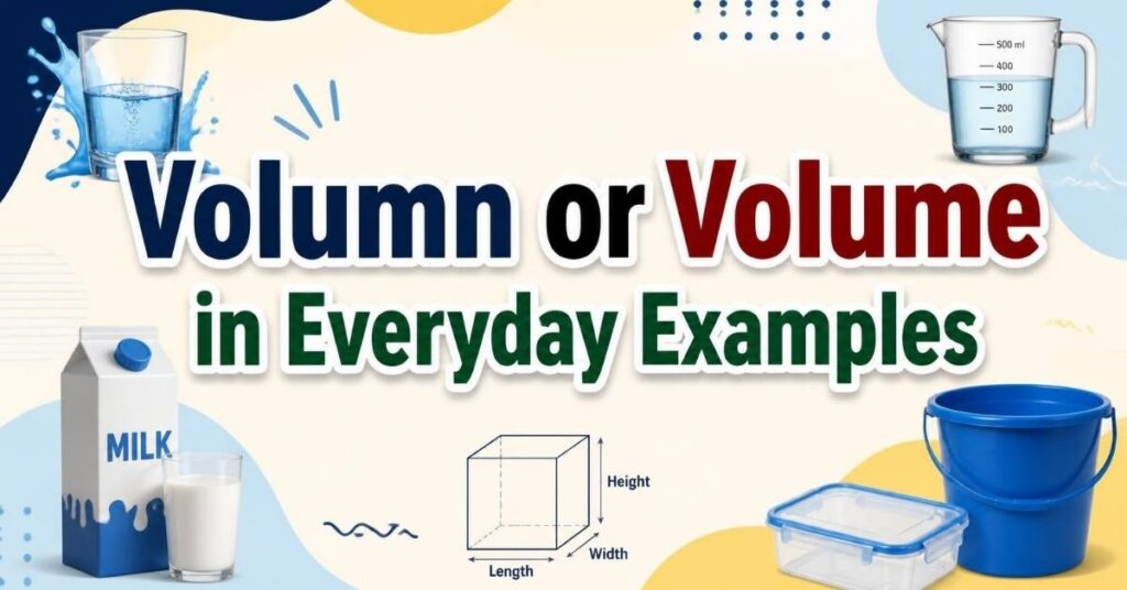 Volumn or Volume in Everyday Examples