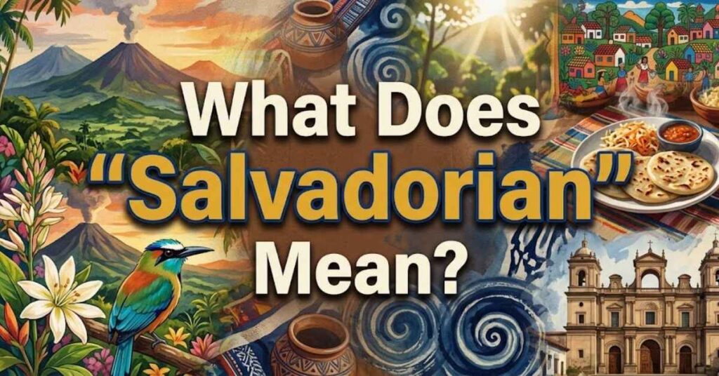 What Does "Salvadorian" Mean?