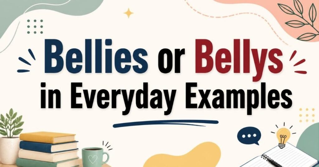 Bellies or Bellys in Everyday Examples