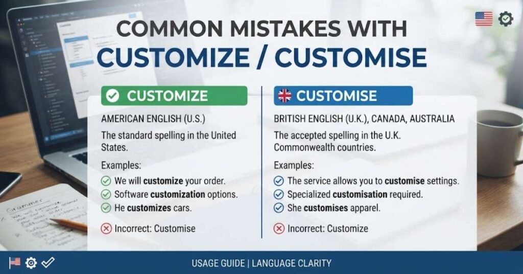 Common Mistakes with Customize / Customise