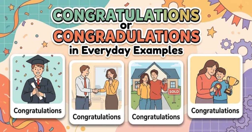 Congratulations or Congradulations in Everyday Examples