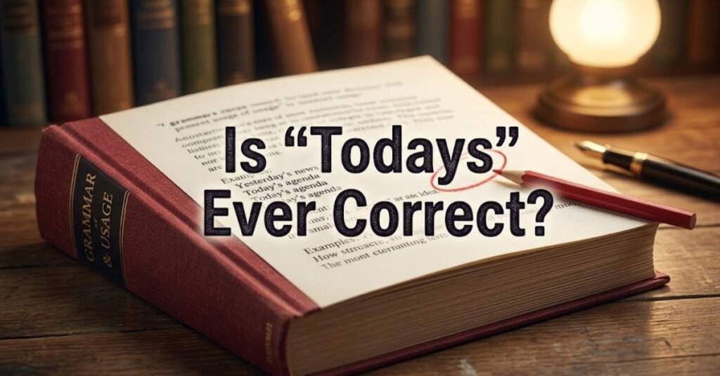 Is "Todays" Ever Correct?