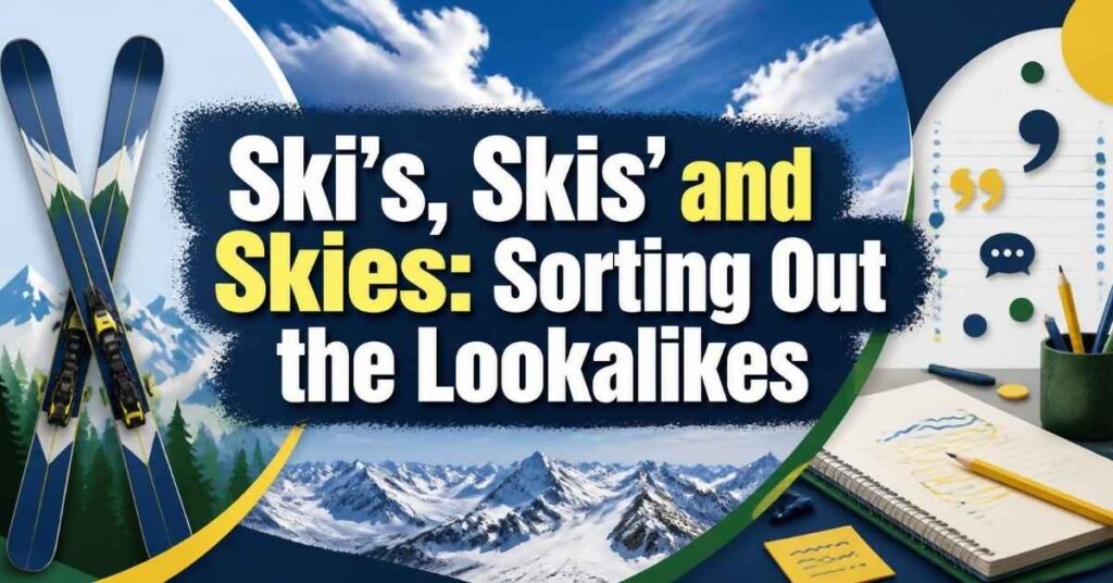 Ski’s, Skis’ and Skies: Sorting Out the Lookalikes